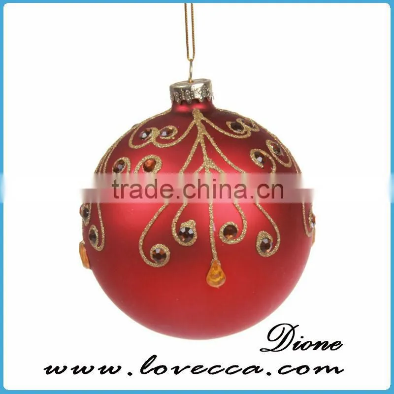 Shine--blown glass christmas ornament crafts transparent Xmas glass ball