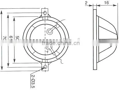 51mm 20KHz ultrasonic speaker (ROHS APPROVED)
