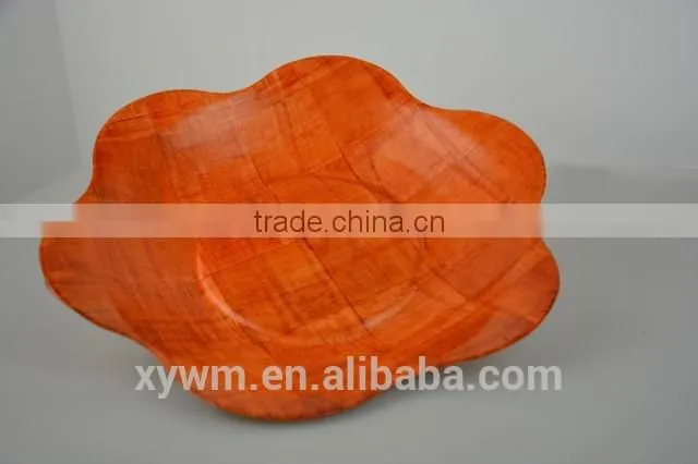Unique woven wooden salad bowls