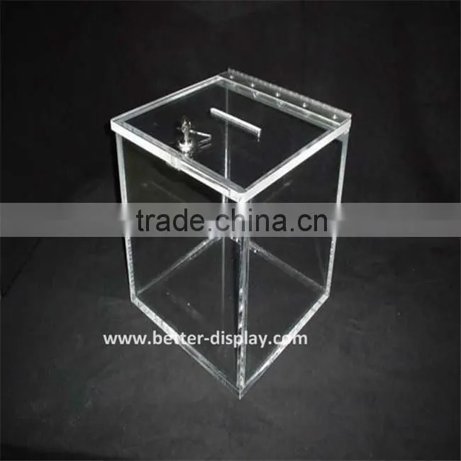 wholesale acrylic collection boxes for charity