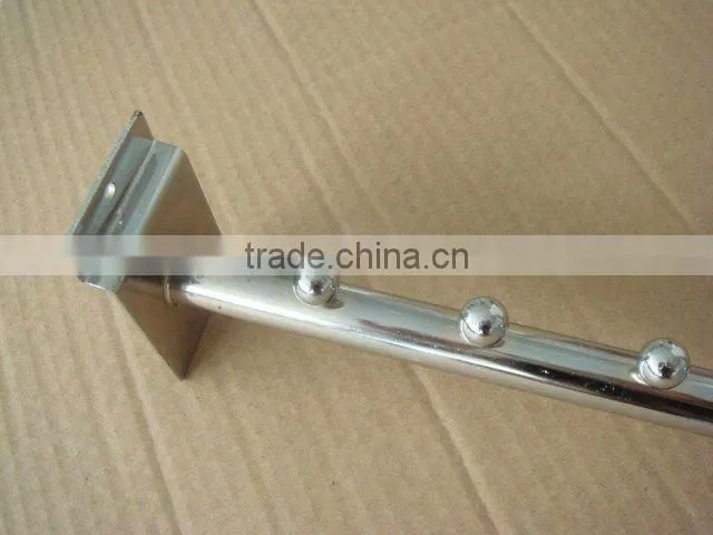 Wall-mounted slatted channel slotted slatwall square oval elliptical round display hook