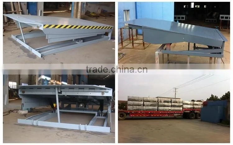 8T, 10t, 12T, 15T Warehouse Fixed Electric Hydraulic Trailers Heavy Duty Loading Ramp For Sale