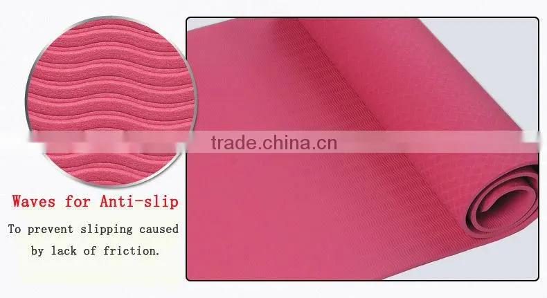Custom OEM Manufacturer For Professional Embossed Printing Logo Eco Yoga Mat/Anti-slip Rubber TPE Yoga Mat
