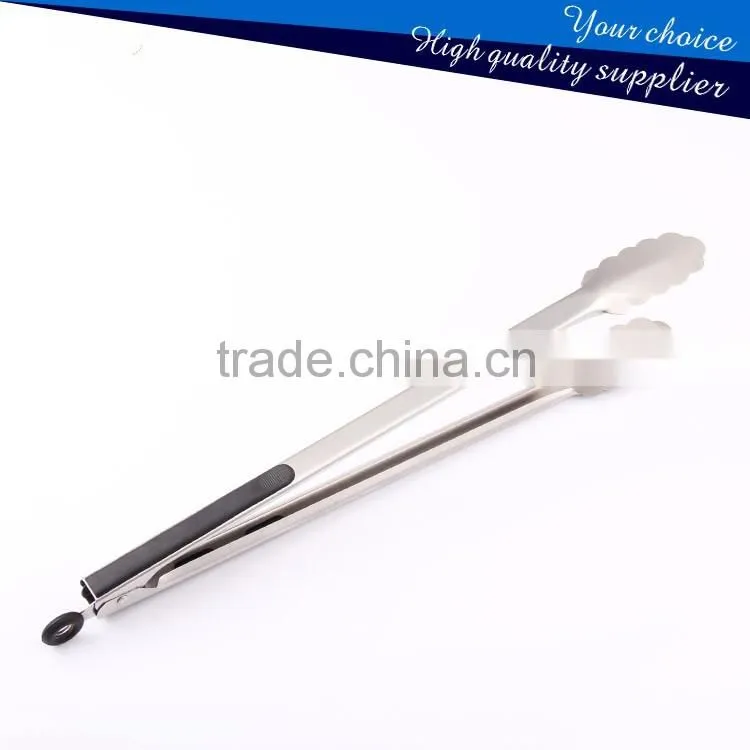 Heat Resistant BBQ Grill Kitchen Tongs with Silicone Handle