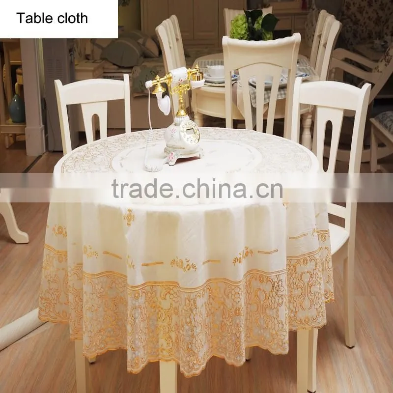 wedding party gold stamping printed PVC table cloth 137cm*20m/roll