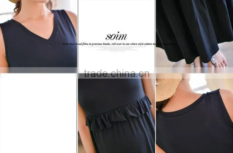 Long Pregnant Woman Maternity Dresses with Decorative Border
