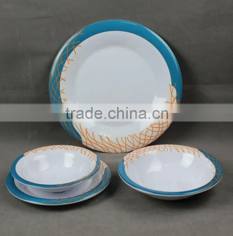 melamine plate and cutlery dinner set