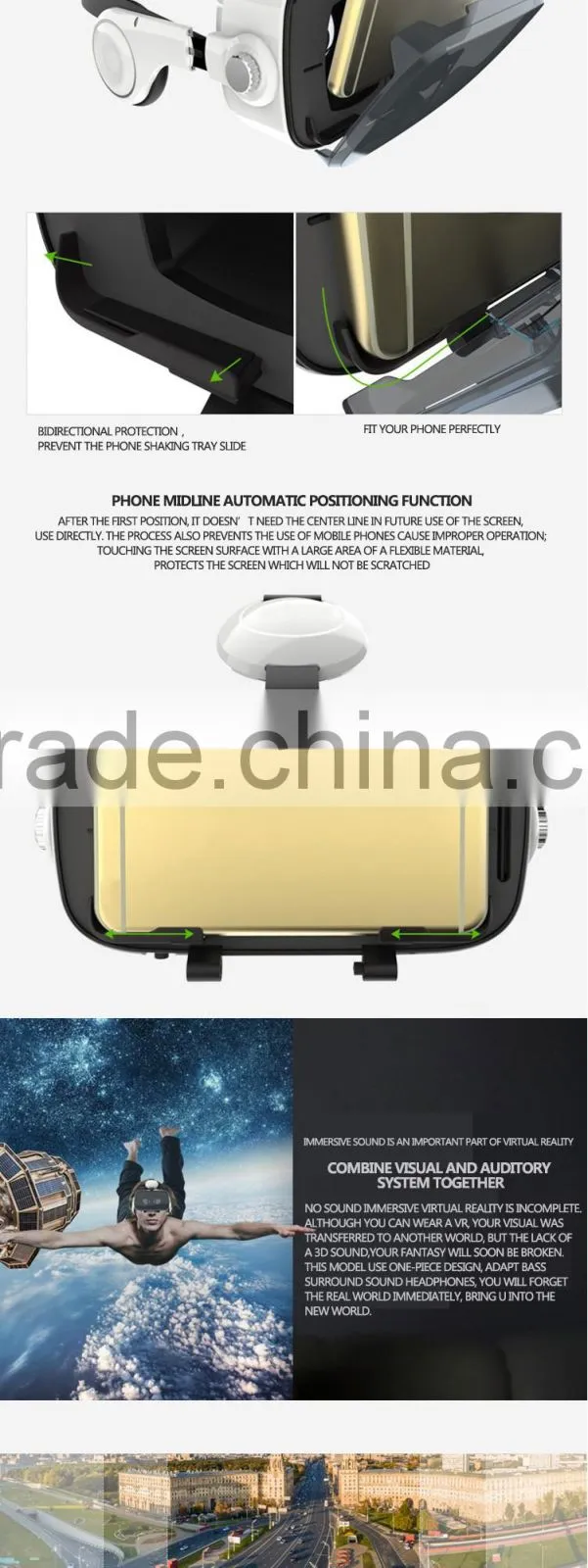 Best selling Smartphone vr Headset Virtual Reality Glasses VR box z4