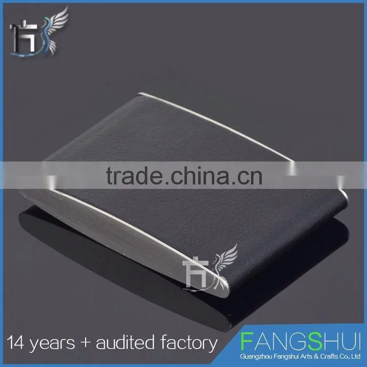 Newly cheap genuine rfid leather name card case for besiness wholesale