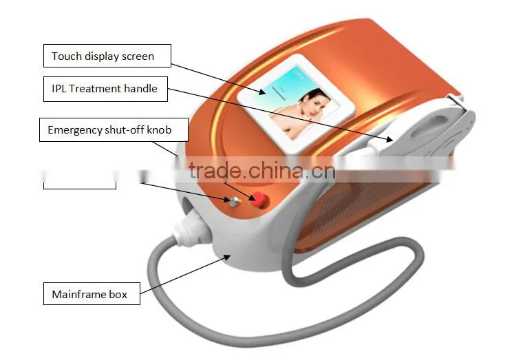 Professional portabel big spot size epilation IPL laser hair removal machine for beauty salon spa clinic