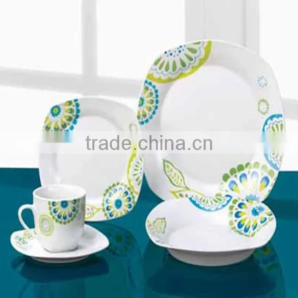 square dinner set,square shape dinner set,bone china square dinner set
