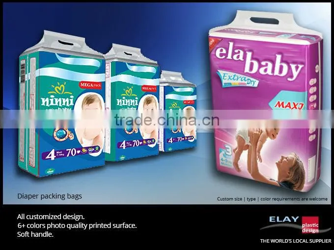 Custom Design Adult diaper packing bag with handle