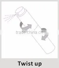 Hot sell aluminum portable twist perfume atomizer