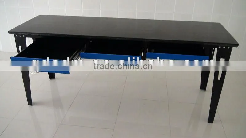 Metal single slide with drawers W2850mm*D800mm*H950mm work bench