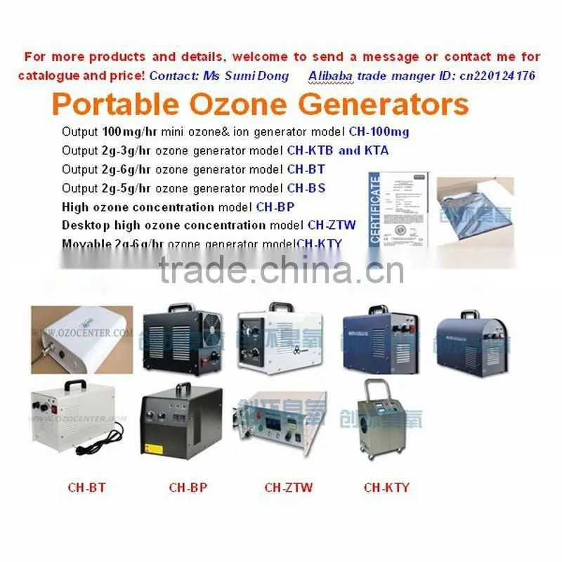 ozone sterilizer for agriculture/water treatment/aquarium/drinking water/food processing/air