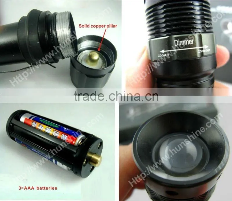 3w led powerful dimming torch light high beam