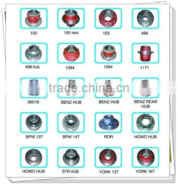 Steel rear wheel brake drum for volvo heavy duty truck parts