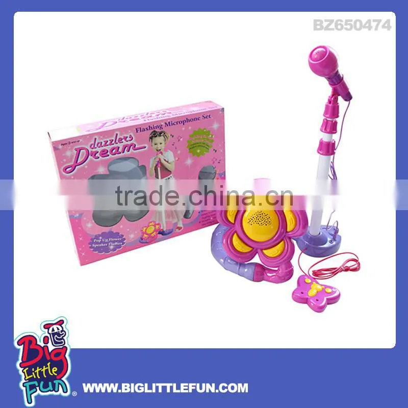 Mini kids toy microphone with light