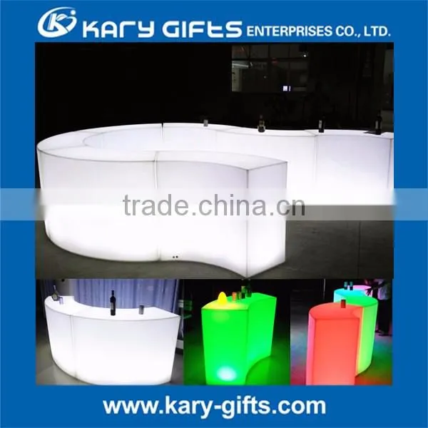 Remote control led bar counter wedding led light reception bar table