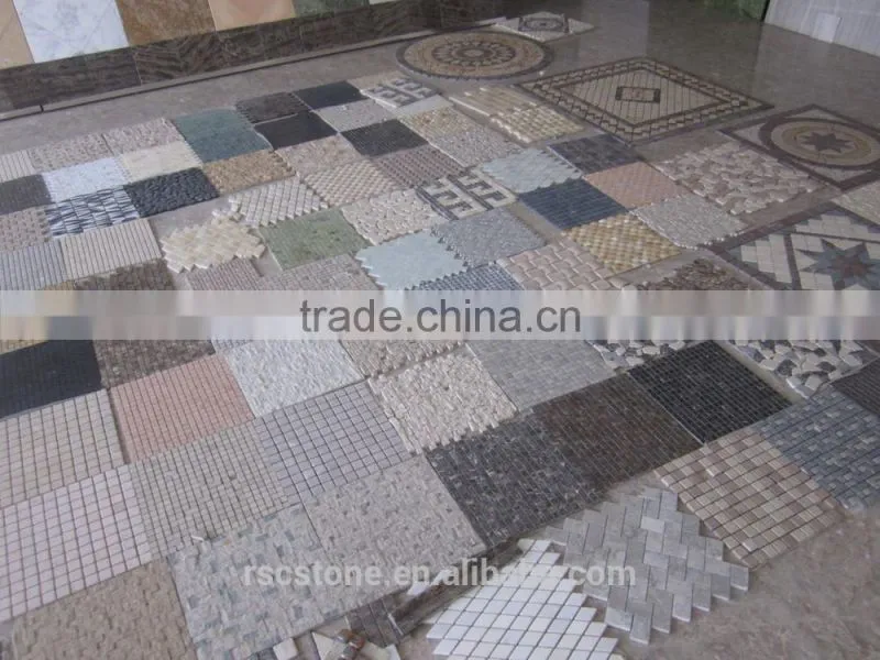 meshed white carrara mosaic tile