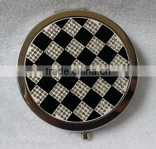 gold folding pocket mirror ,gold compact mirror