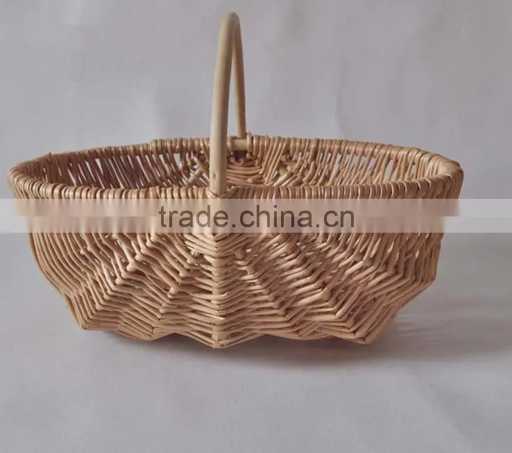 2014 Linyi new willow basket with carrying handle from manufacturer