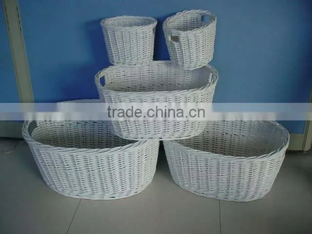 Durable large willow sundries baskets for home storage