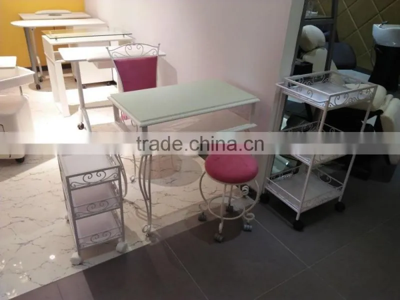 Potable movable Ottoman stool hydraulic chair with wheels used salon furniture TKN-39061