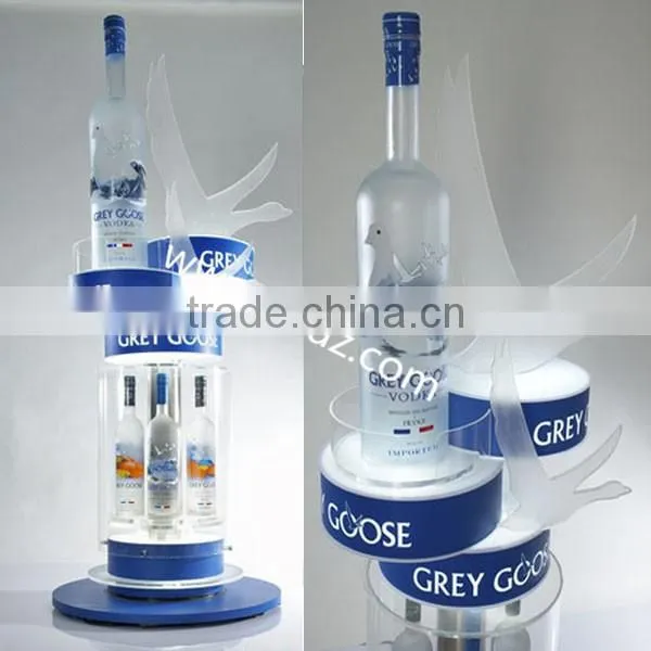 Popular Acrylic champagne display Wine Bottle Display