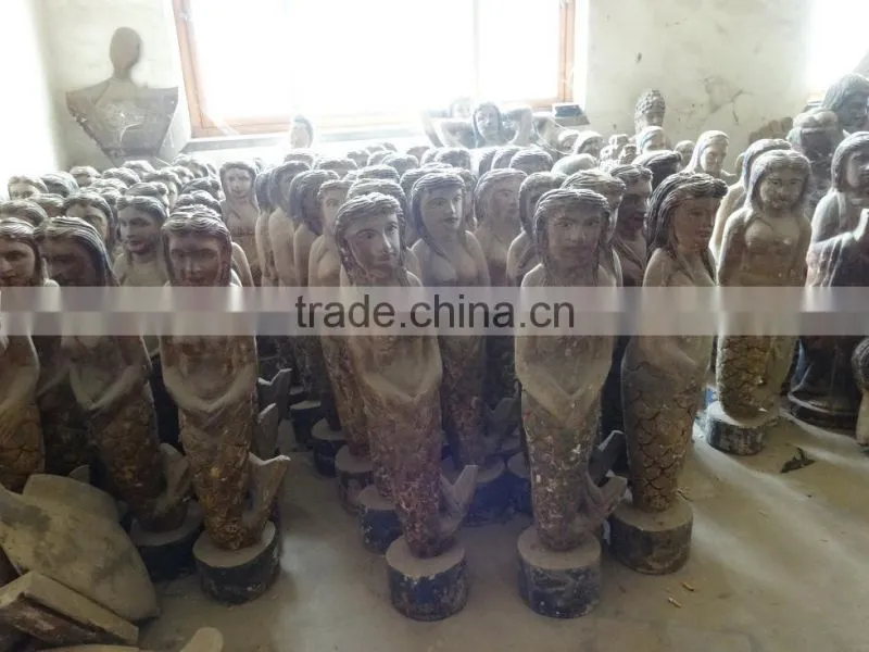 hand carved ancient Rome column wooden statue