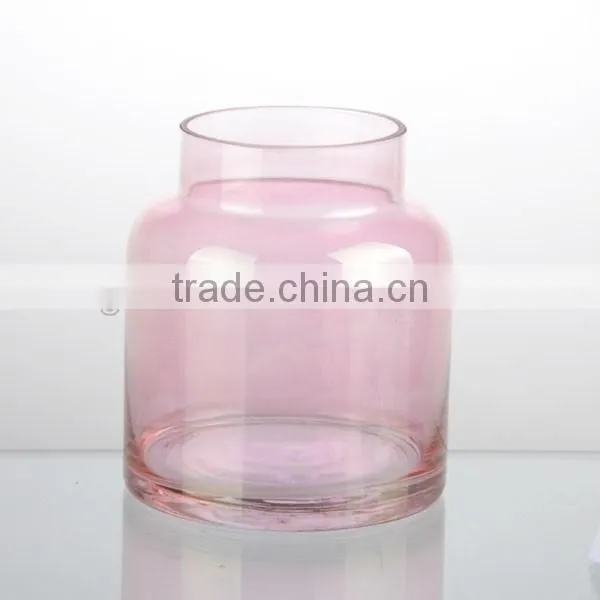 hand made cute mini blue glass vase home decor