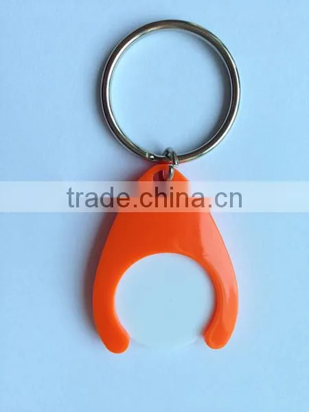 New Design Plastic Coin Holder Keychain