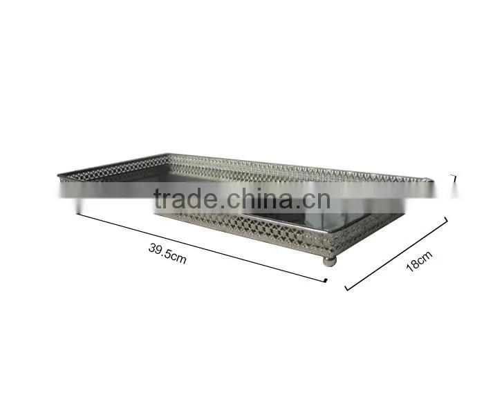 Metal Candle Holder with Mirror