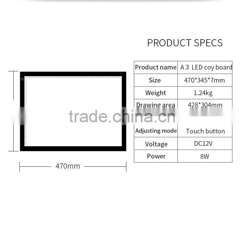 New drawing partner, LED copy board for tracing image or learning printing.
