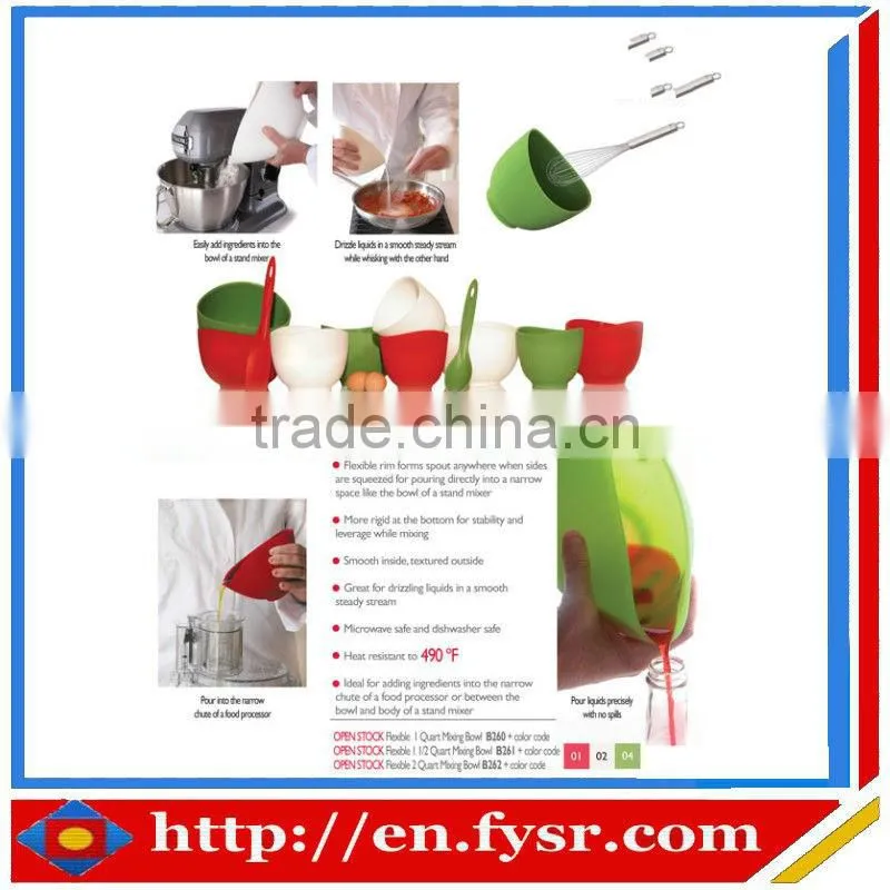 2016 Food grade flexible collapsible silicon folding bowl