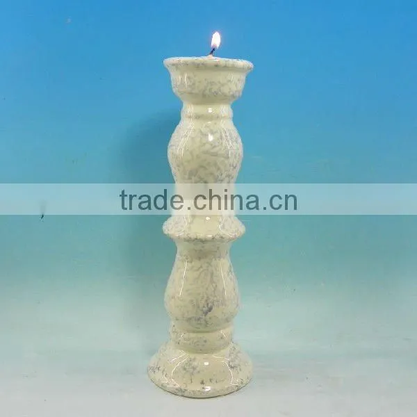 Hot sale tall ivory DeHua ceramic candle for wedding