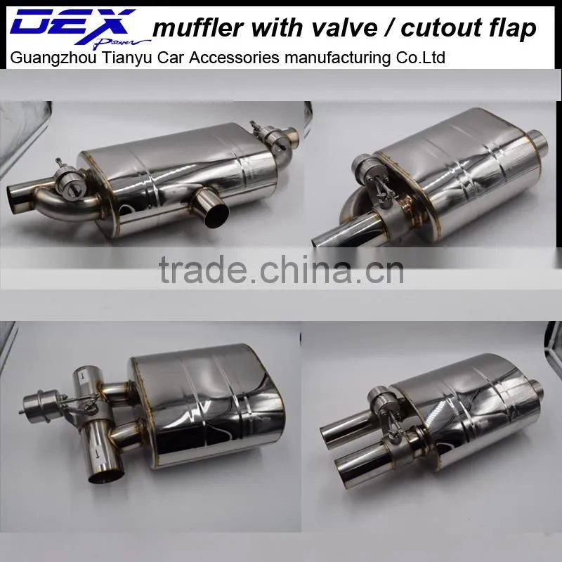 performance muffler with exhaust cutout kit in exhaust system