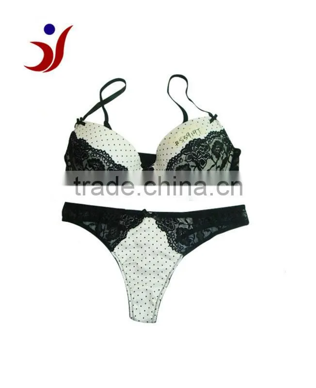 OEM style women fashion printed underwear bra set