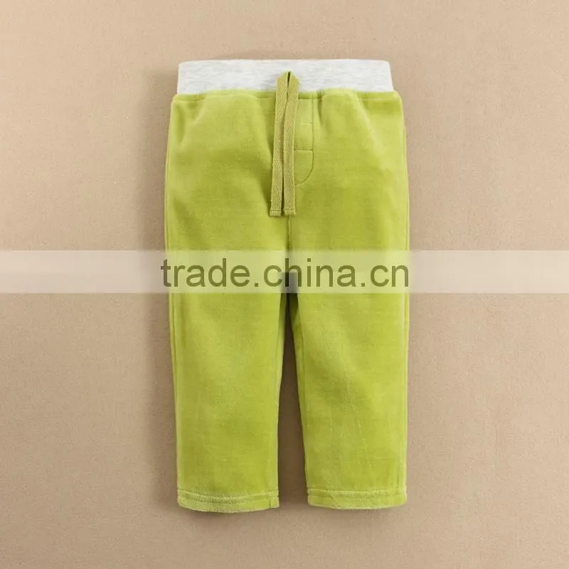 mom and bab 2014 baby clothes 100% polyester velvet pants