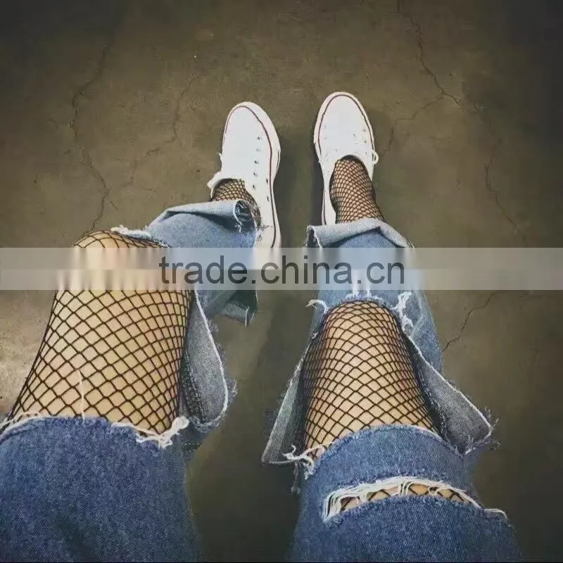 WS-8 2017 Hot Selling Women's Long Sexy Fishnet Stockings Fish Net Pantyhose Mesh Stockings Lingerie Skin Thigh High Stocking