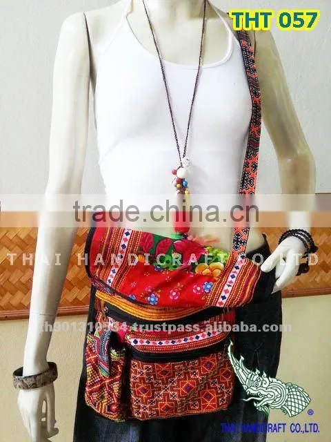 Thai Embroidered HMONG Hill Tribe Tote Hand Bag Shoulder Bag Cross Body Bag