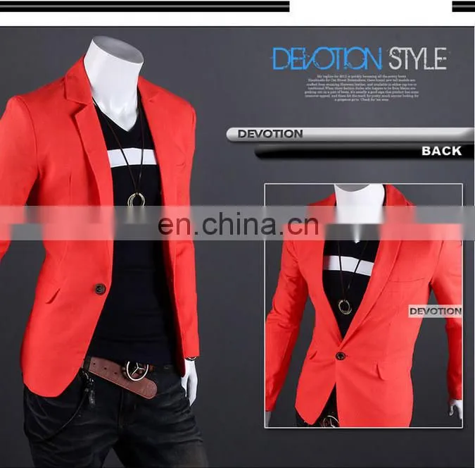 2017 Latest Fashion Western Formal Wear For Men Six Color Casual Slim fit One Button Suit Blazer Coat Jackets