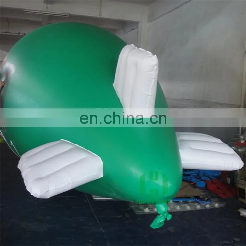 Green Airship Shaped Cheap Inflatable Helium Balloon Advertising Airplane Balloon with Logo