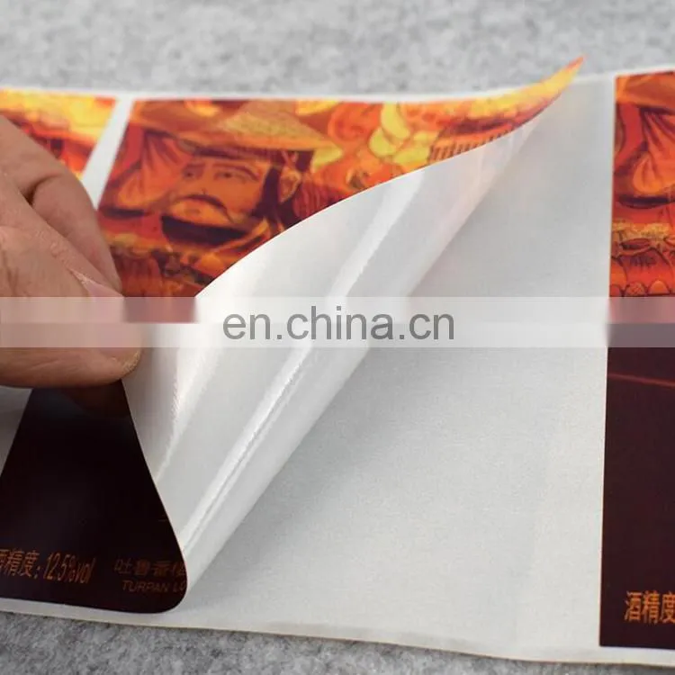 Cheap factory manufacture cheap paper sticker roll for red wine packaging