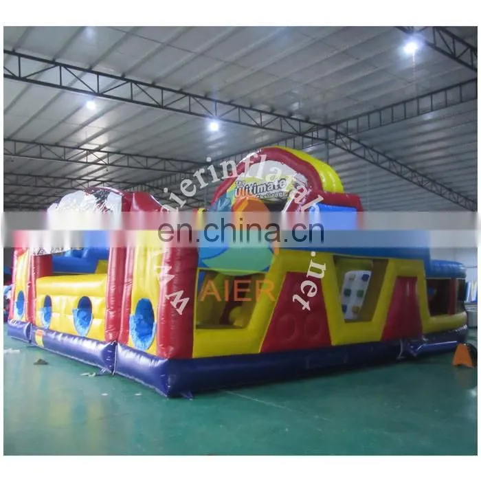 Colorful pvc inflatable obstacle course inflatable spider obstacle inflatable sport game