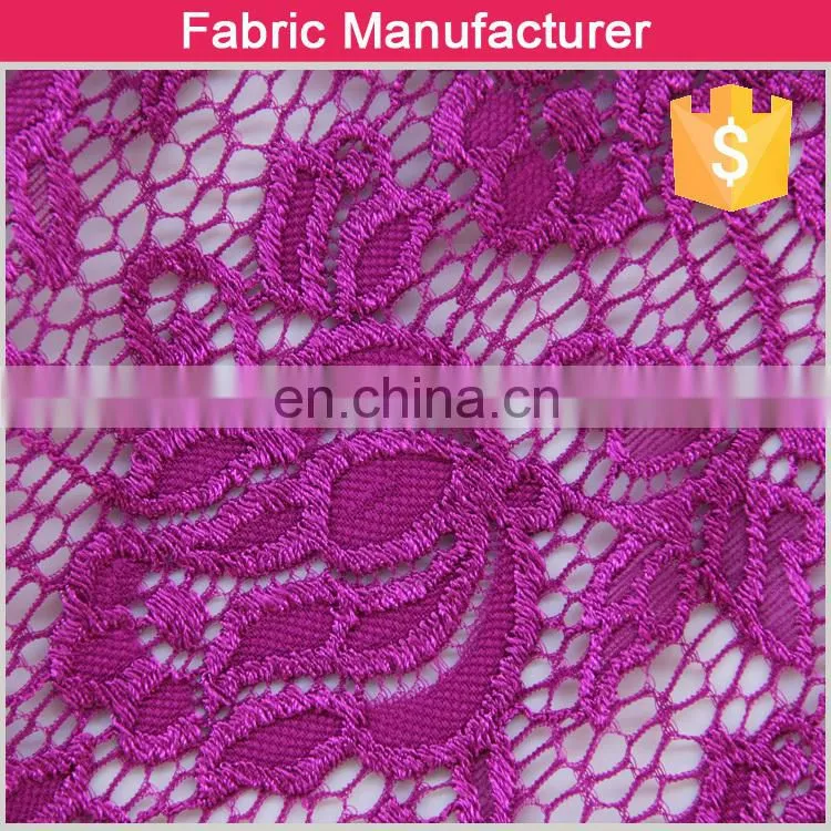 2015 new style CC-L6217 fashion poly/spandex solid lace fabric for girls