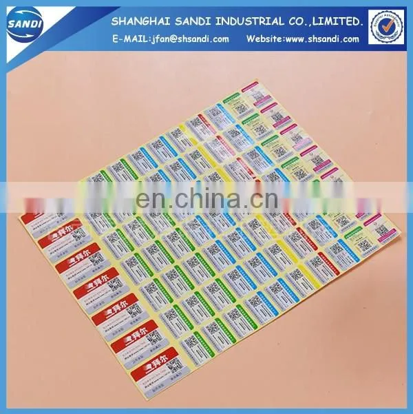 Full color printed adhesive paper custom sticker sheet