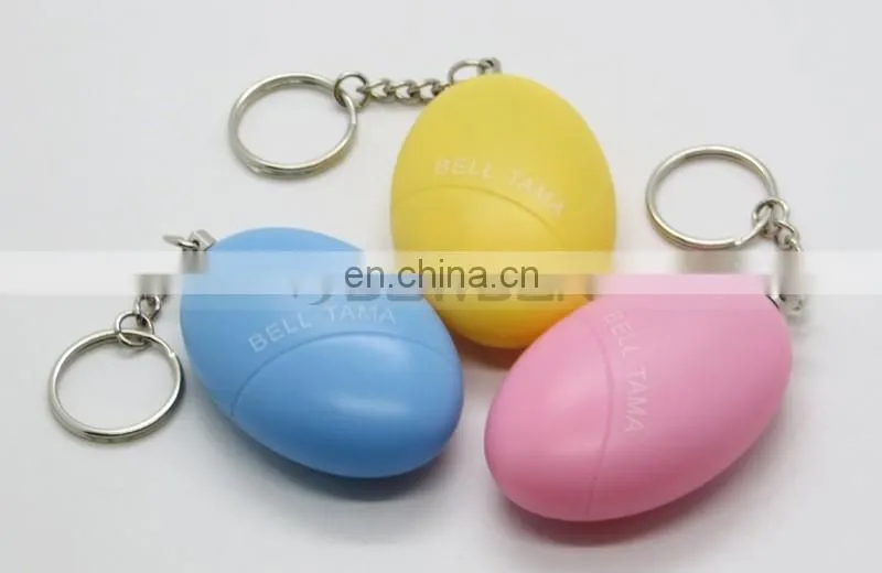 125dB Fright Loud Mini Egg Key Chain Personal Burglar Alarm Safe Ball Alert