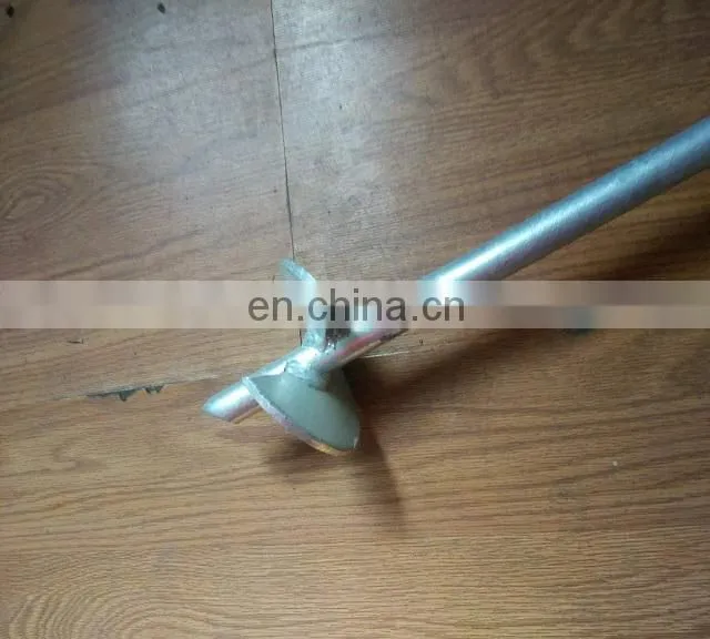 Power line helix forging no wrench screw driven shaft anchor