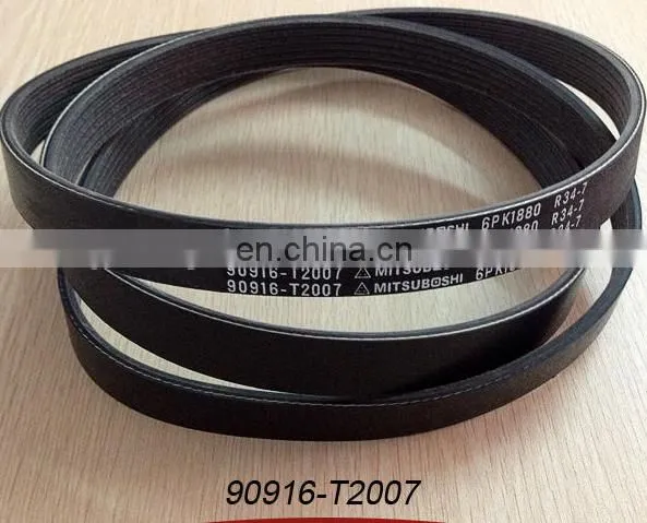 Different types ruber drive belt for sale for corolla oem:90916-T2007